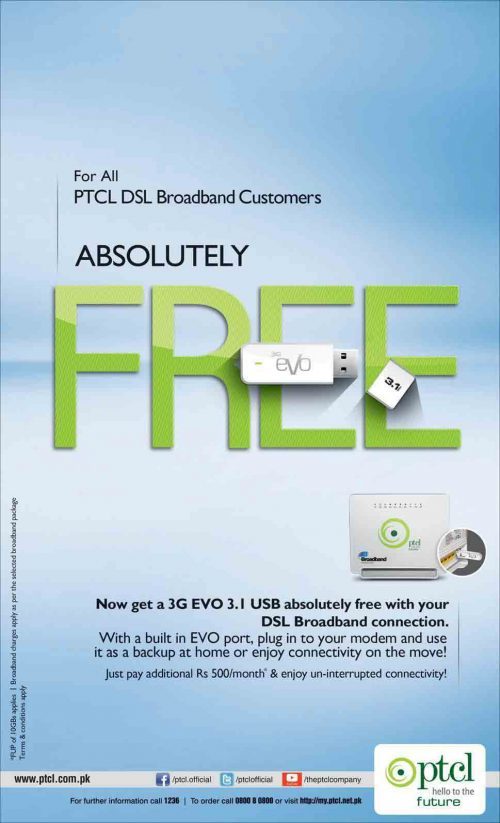 ptcl 3g evo packages